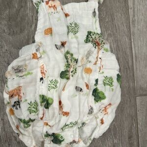 Infant Forest/Animal Print Muslin Romper